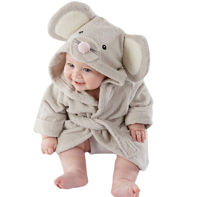 Pudcoco US Stock Baby Children Kids Pajamas Panda Mouse Rabbit Bath Robe Infant Homewear Beach Towel