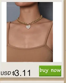 2020 New Crucifix Christian Crystal Pendant Necklace for Women Choker Hip Hop Jewelry Stainless Steel Creative Couple Gift
