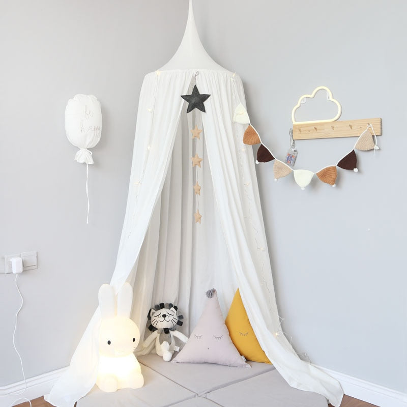 Kids Room Cotton Canopy Nursery Decor Cotton Canopy Crib Decor Mosquito Baby Boy Girl Kids Children Room Crib Cotton Canopies