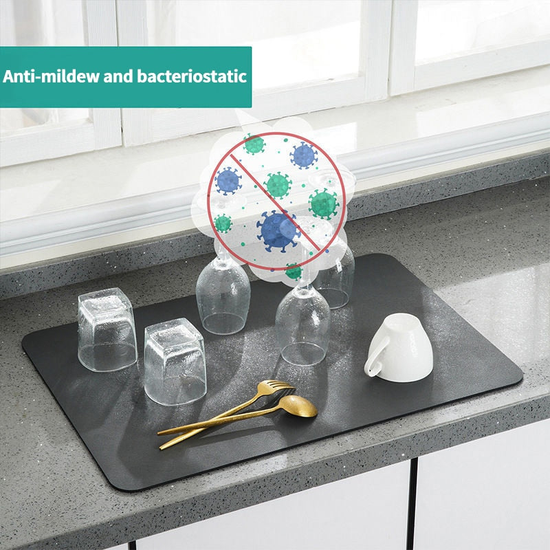 Kitchen Super Absorbent Pad Diatomite Drying Dishes Drain Mat for Kitchen Sink Countertop Protector Placemat for Bathroom Mat