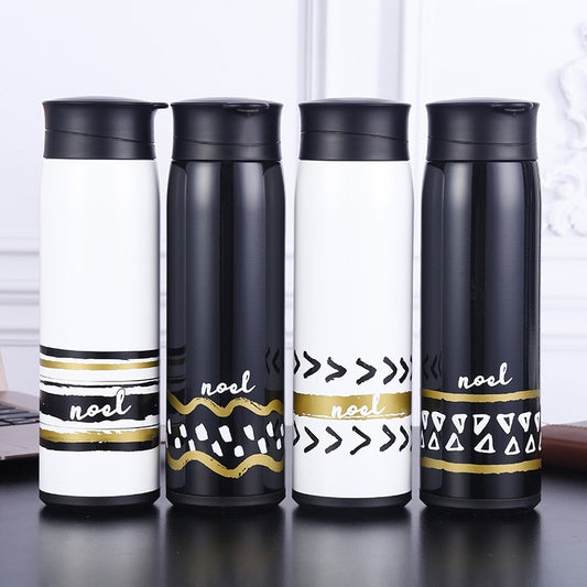 1PCS 500Ml Bullet Double-Layer Stainless Steel Vacuum Thermos Mug Coffee Mug Thermos Camouflage Vacuum Vacuum Bottle