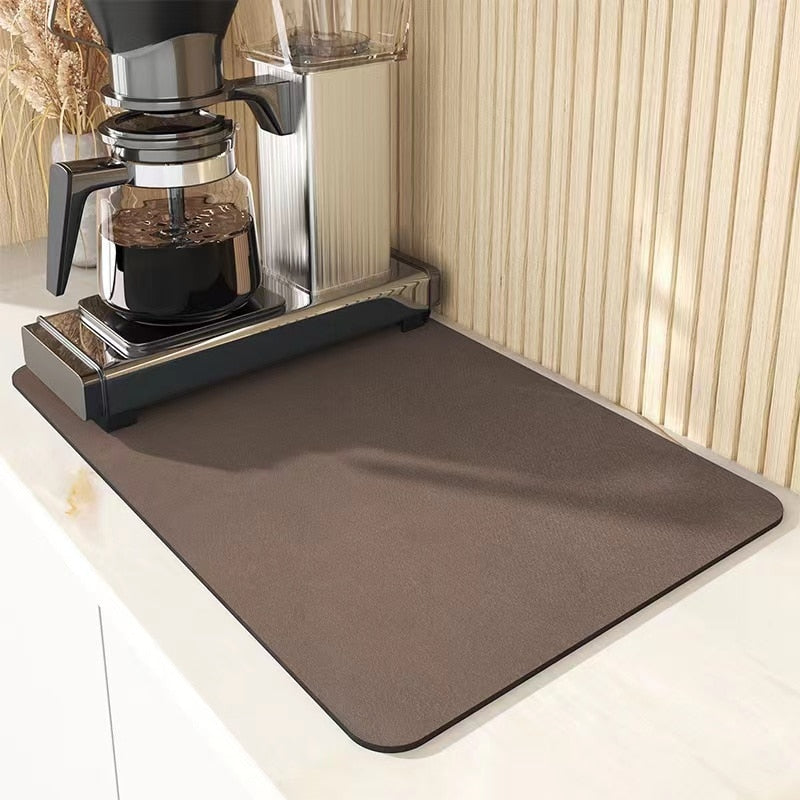 Kitchen Super Absorbent Pad Diatomite Drying Dishes Drain Mat for Kitchen Sink Countertop Protector Placemat for Bathroom Mat