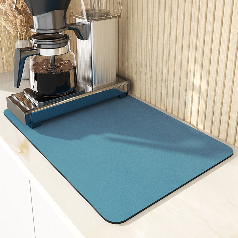 Kitchen Super Absorbent Pad Diatomite Drying Dishes Drain Mat for Kitchen Sink Countertop Protector Placemat for Bathroom Mat