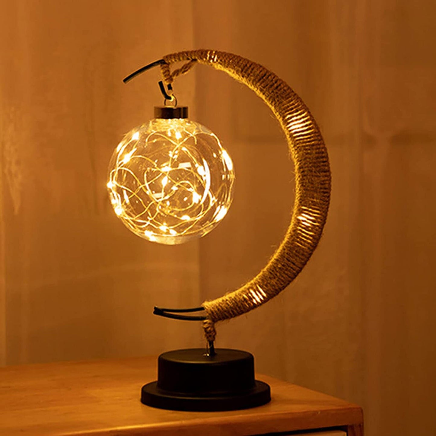 Retro Moon Night Light Thanksgiving Table Lamp Decorations for Home Bedroom Party Ornament Decorations