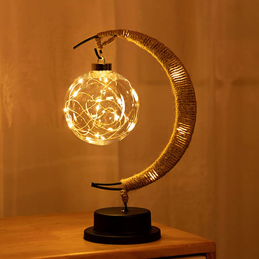 Retro Moon Night Light Thanksgiving Table Lamp Decorations for Home Bedroom Party Ornament Decorations