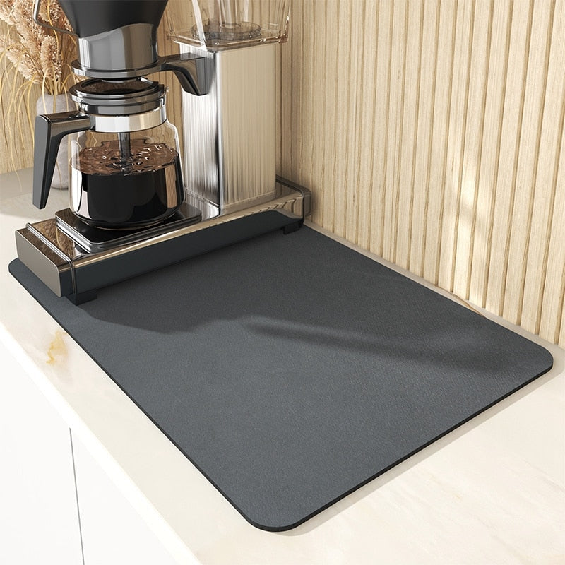 Kitchen Super Absorbent Pad Diatomite Drying Dishes Drain Mat for Kitchen Sink Countertop Protector Placemat for Bathroom Mat